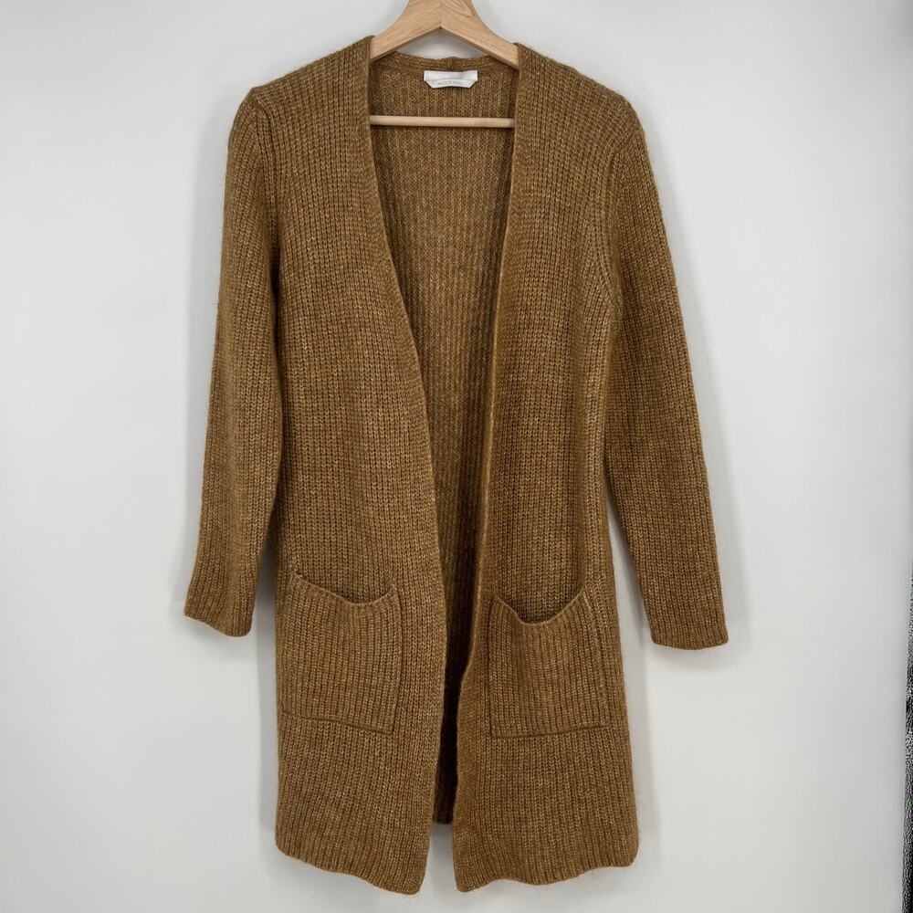 Boss by Hugo Boss Fanidas Cardigan Alpaca Wool Duster Women M Open Brown Italy